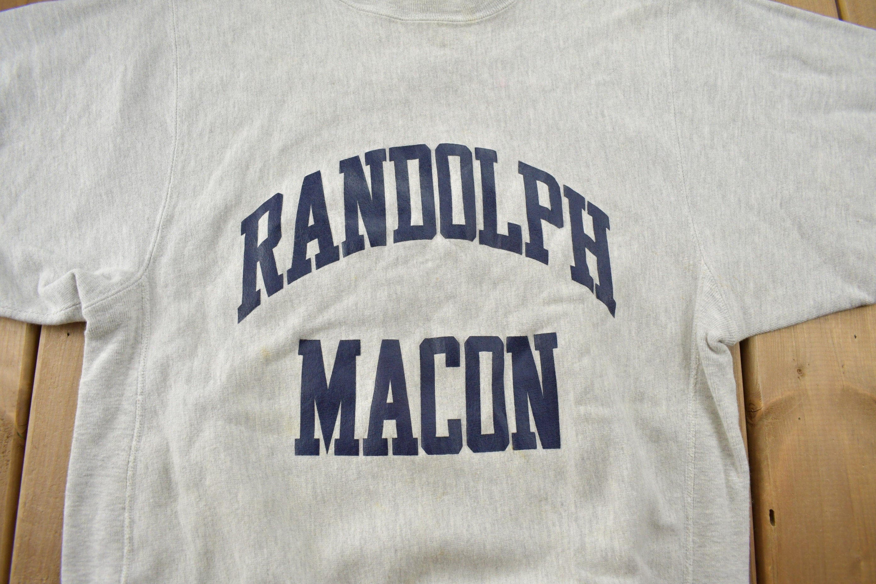 Vintage 1990s Randolph Macon College Collegiate Champion Reverse Weave Crewneck Sweatshirt Men's Large - Image 3