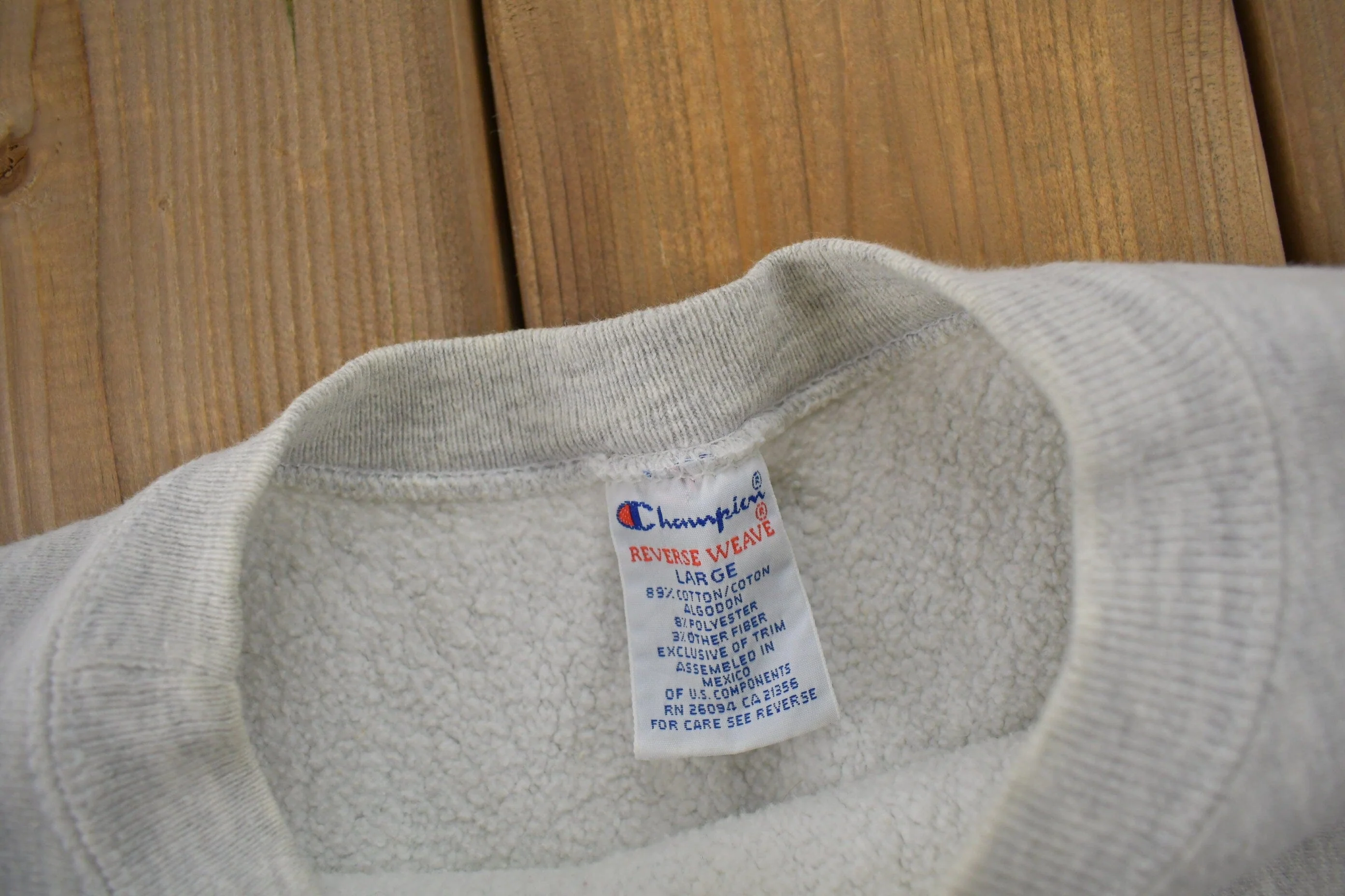 Vintage 1990s Randolph Macon College Collegiate Champion Reverse Weave Crewneck Sweatshirt Men's Large - Image 7
