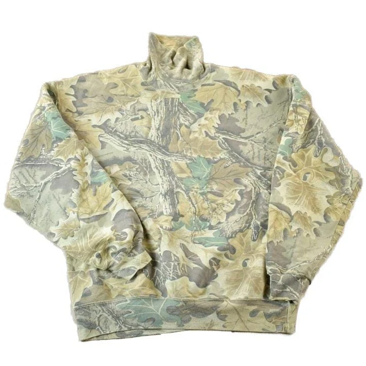 Vintage 1990s Realtree Jerzees Outdoor Souvenir Turtleneck Sweatshirt Made In USA Men's Large