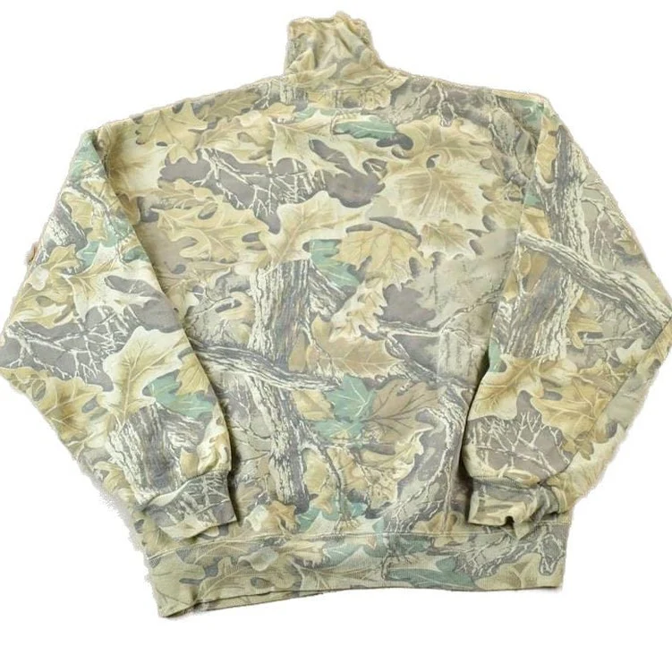 Vintage 1990s Realtree Jerzees Outdoor Souvenir Turtleneck Sweatshirt Made In USA Men's Large - Image 2
