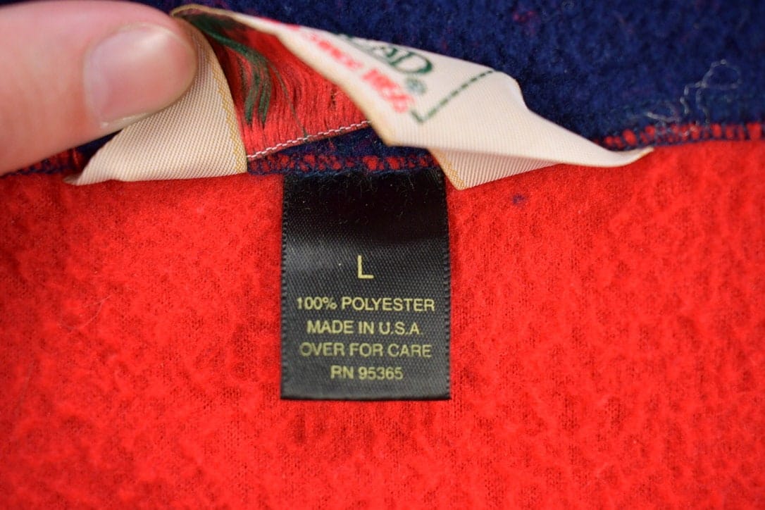 Vintage 1990s Red Head Quarter Zip Fleece Sweater Men's 2XL - Image 4