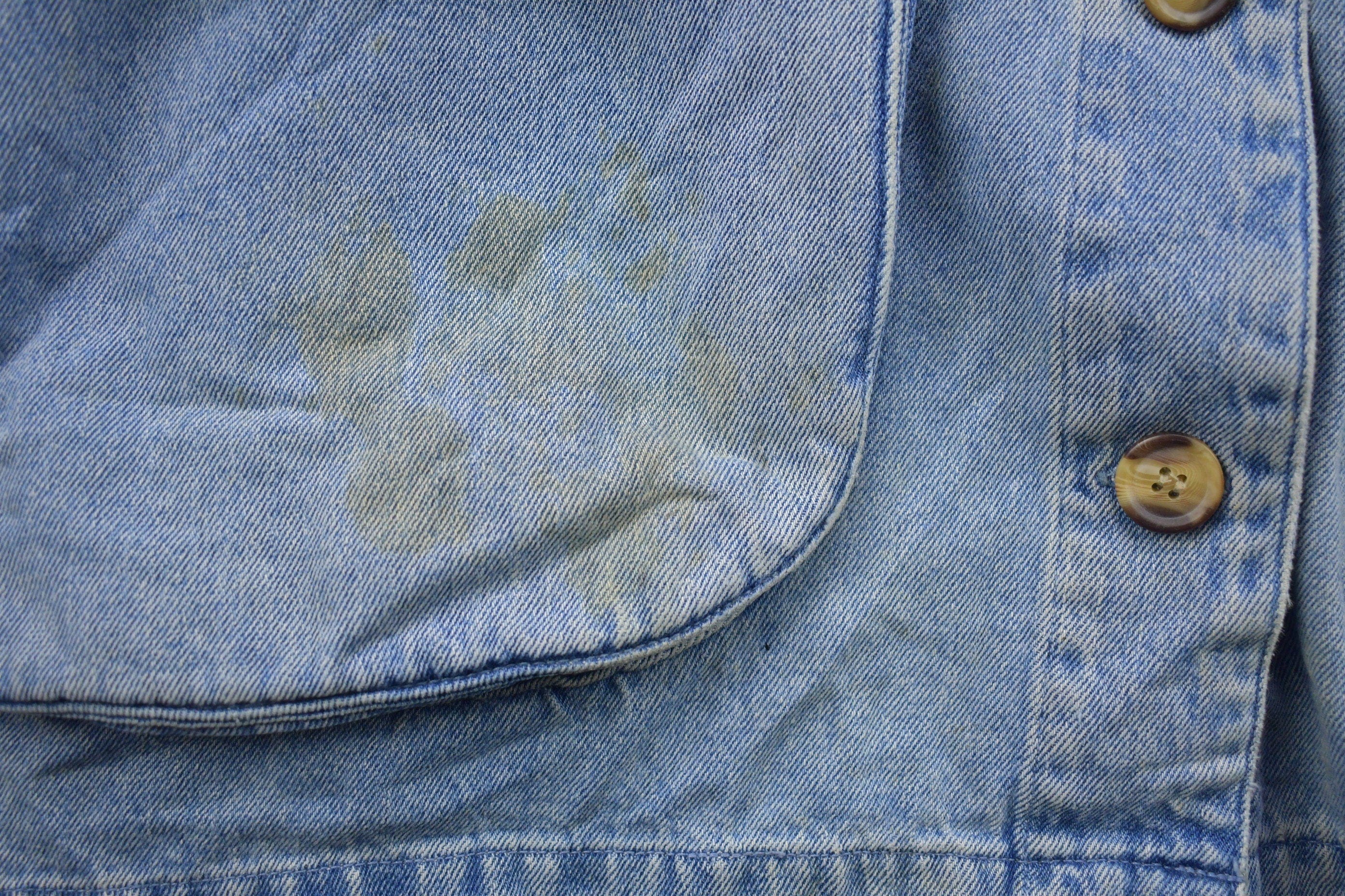 Vintage 1990s Red Ridge Mountain Denim Jean Cargo Vest Men's L - Image 3