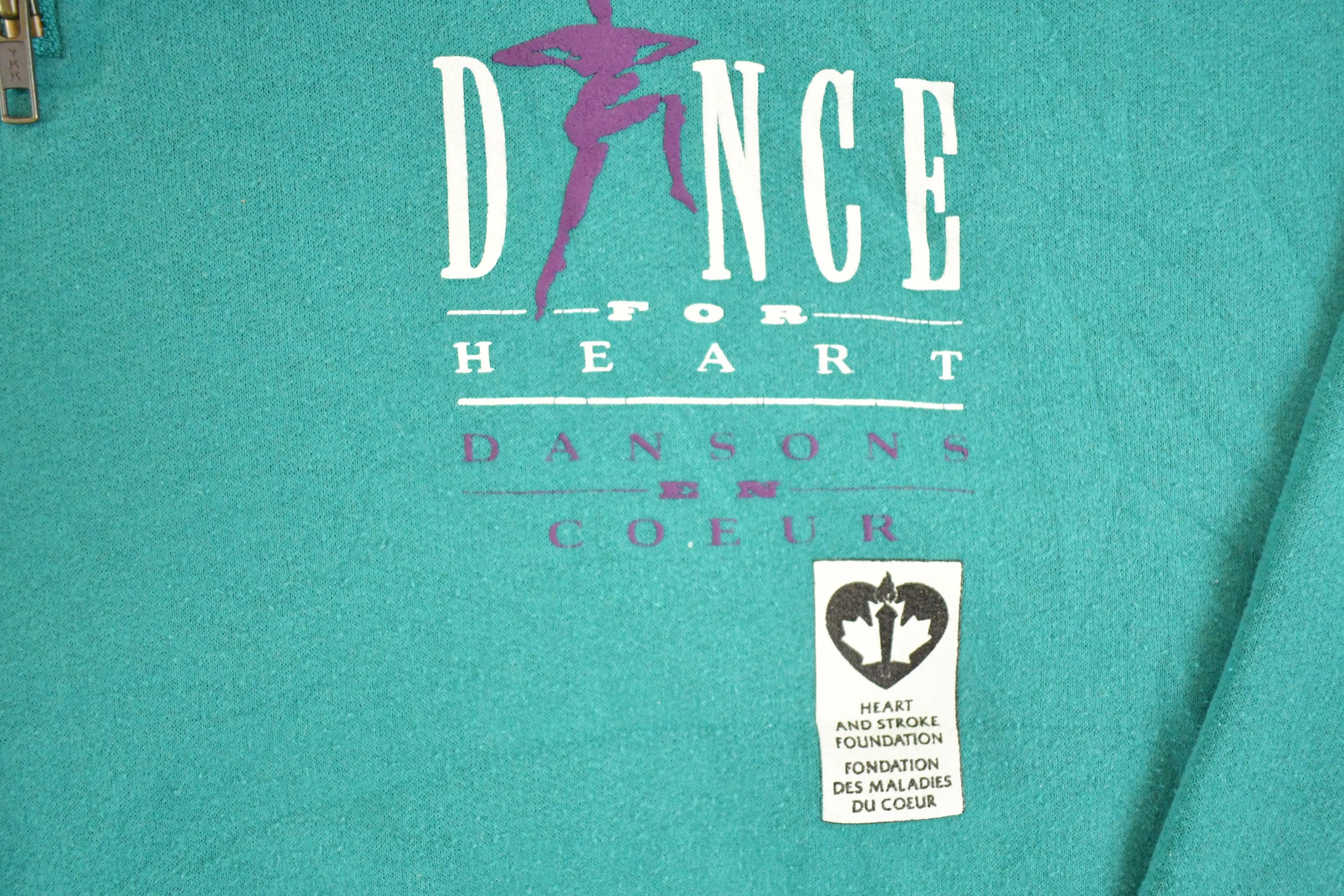 Vintage 1990s Reebok Dance For Heart Souvenir Hoodie Sweatshirt Men's XXL - Image 3