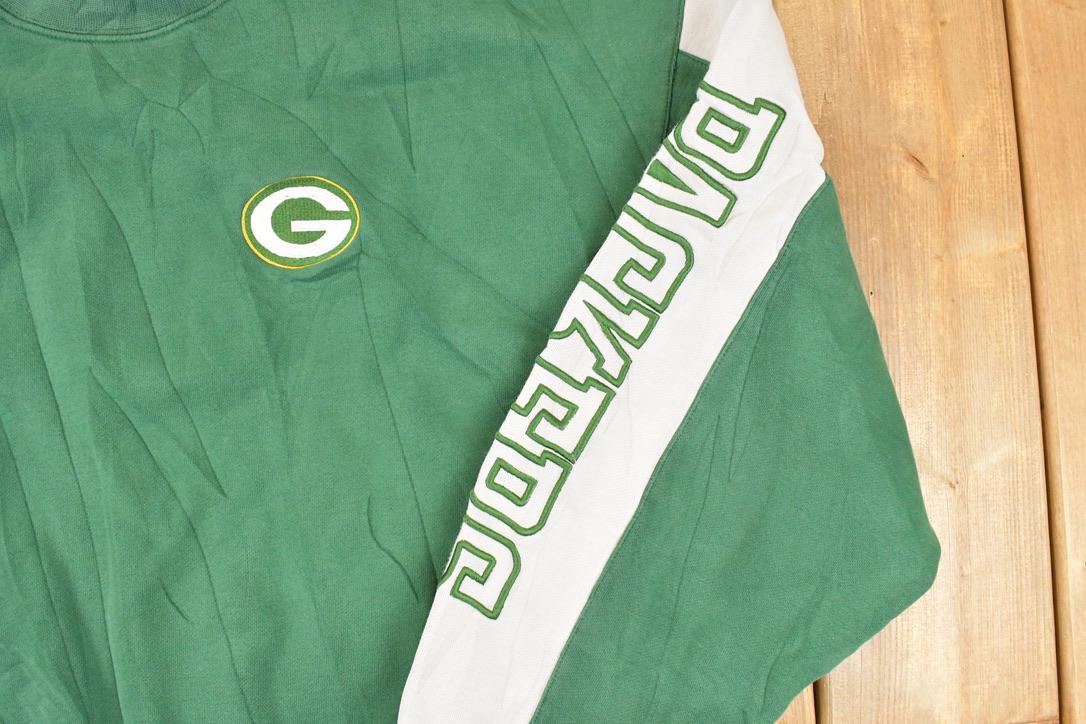 Vintage 1990s Reebok Green Bay Packers NFL Crewneck Sweatshirt Mens XL - Image 5