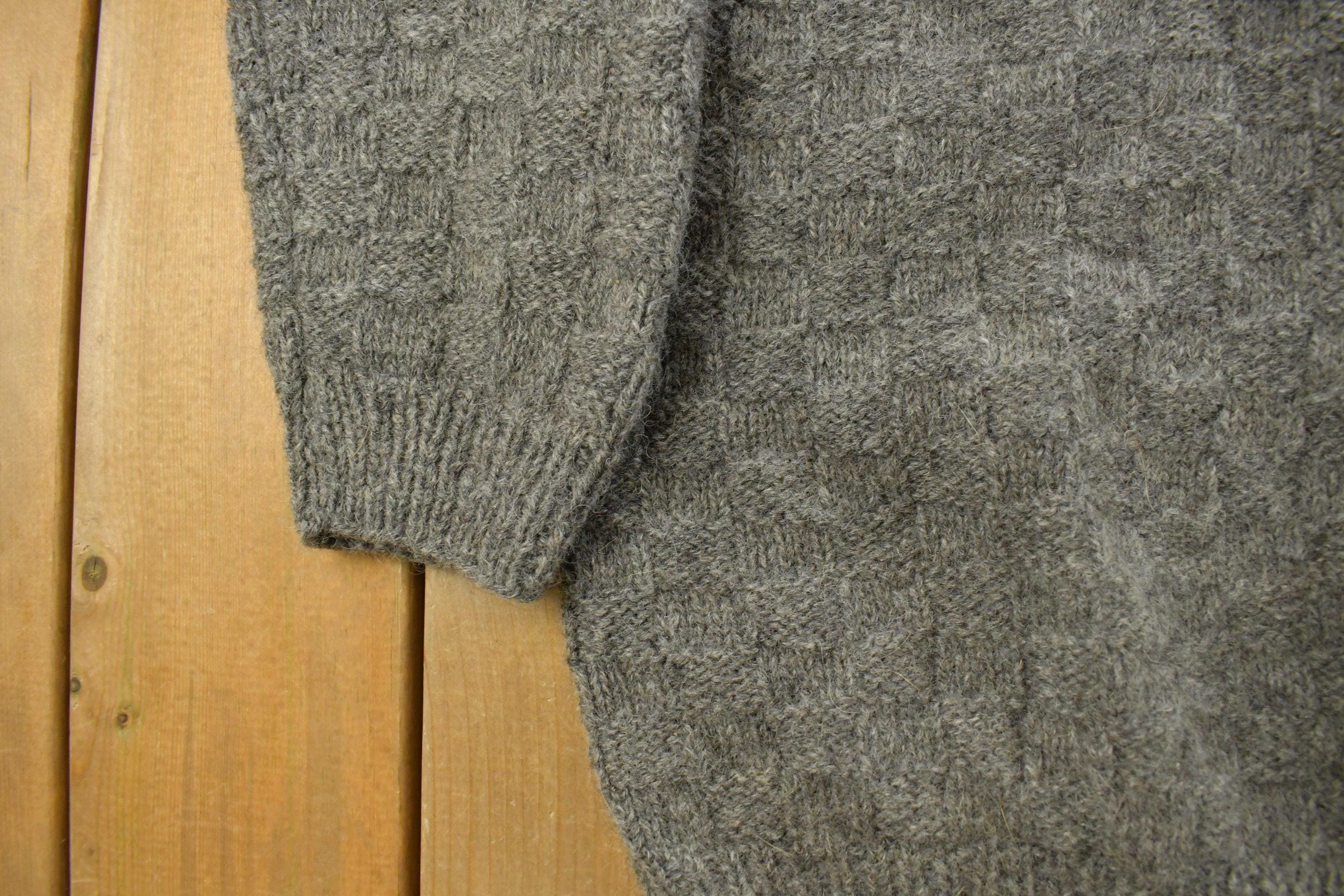 Vintage 1990s Reindeer Wool Knit Crewneck Sweater Men's Large - Image 4