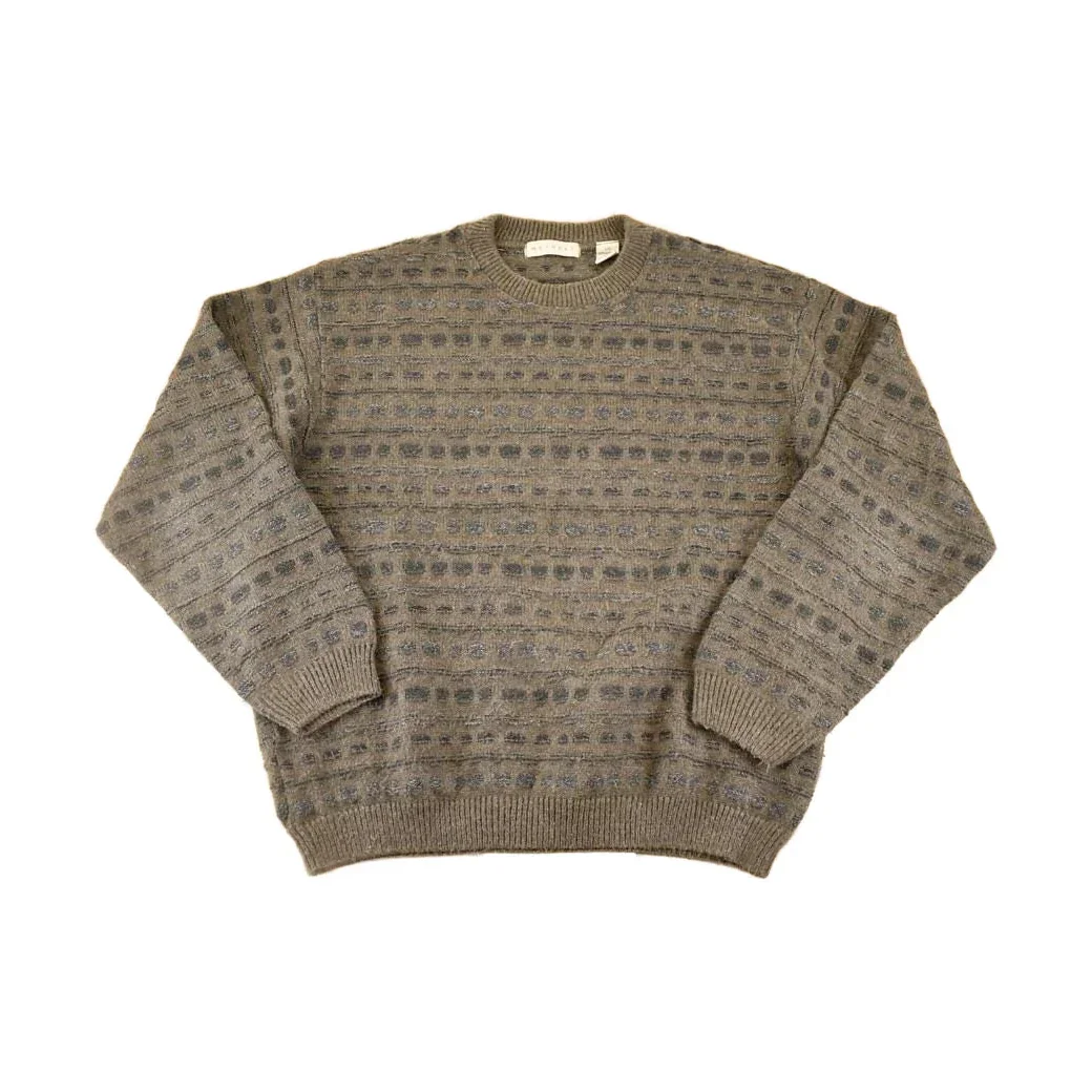 Vintage 1990s Retreat Knit Abstract Sweater Men's XL