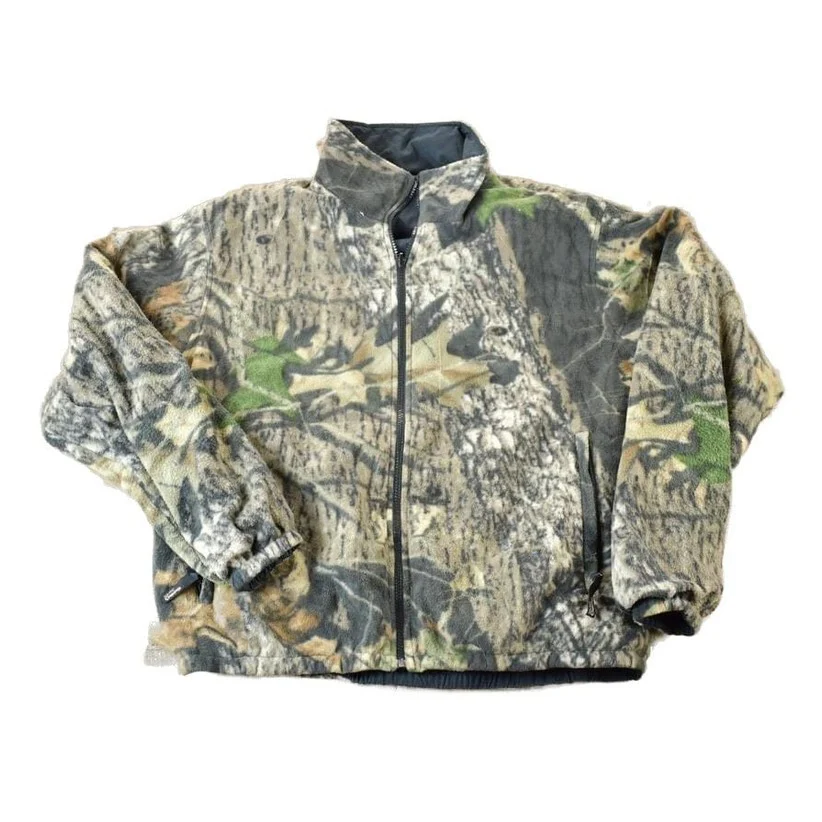 Vintage 1990s Reversible Realtree Camo Outdoorsman Light Jacket Sweatshirt Men's Small