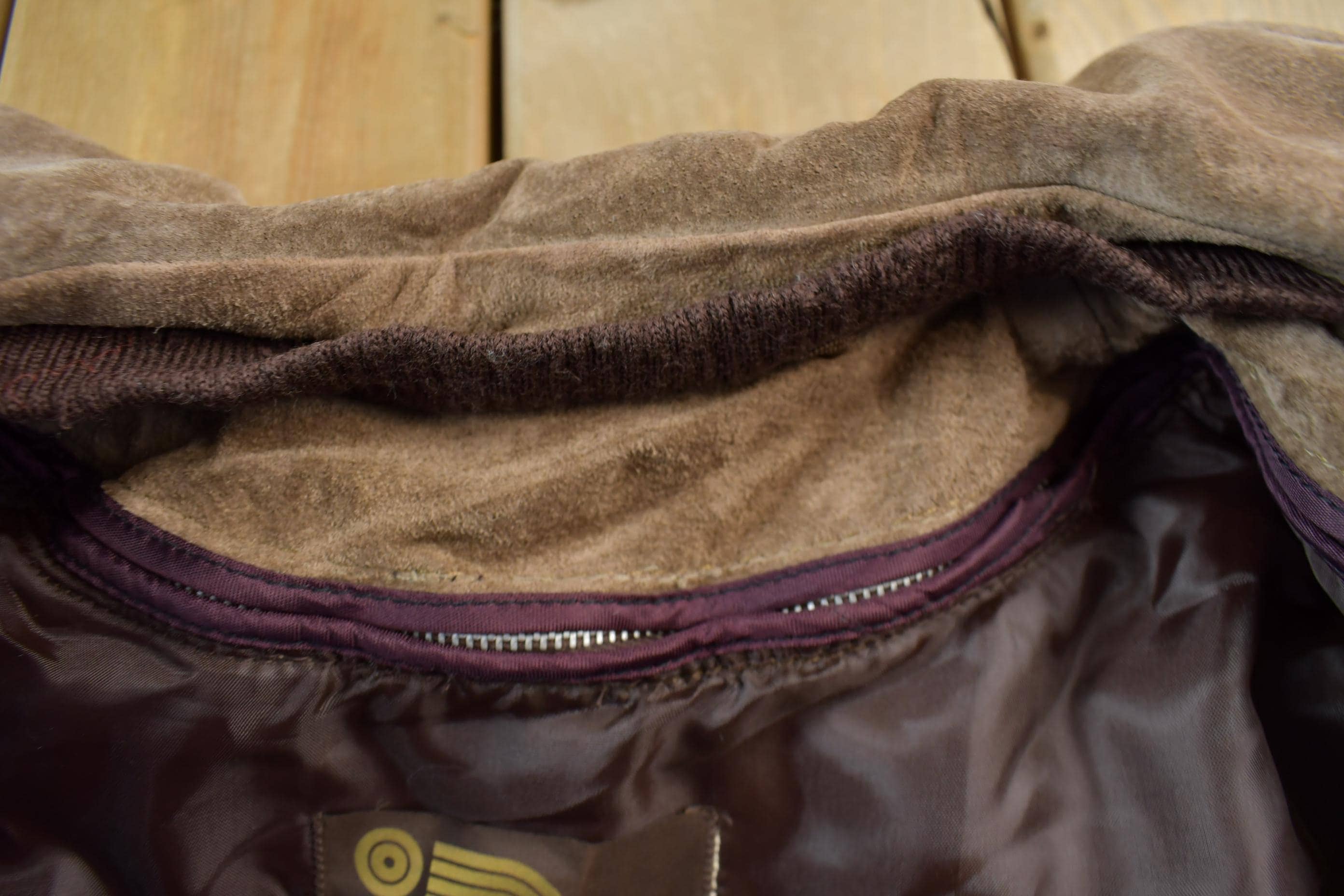Vintage 1990s Rice ID Suede Leather Full Length Jacket Men's S - Image 6