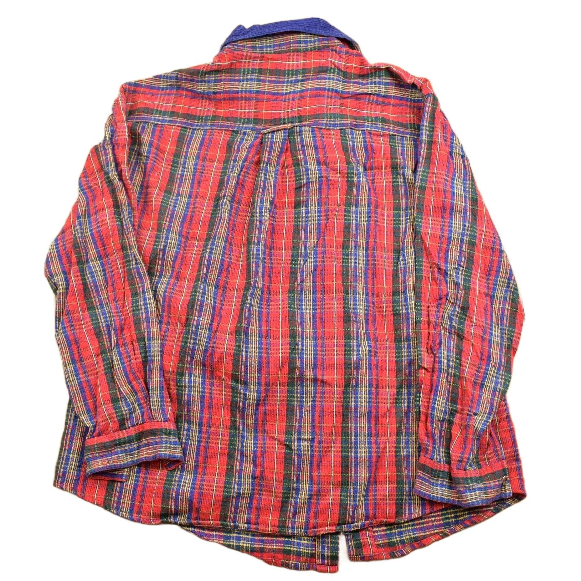 Vintage 1990s Riders Plaid Flannel Button Up Shirt Men's Medium - Image 2