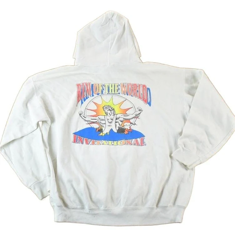 Vintage 1990s Rim Of The World Invitational Hoodie Sweatshirt Mens L