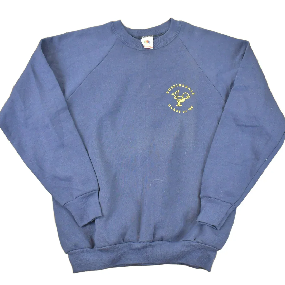 Vintage 1990s Robbinsdale Class Of 58 Graphic Print Crewneck Sweatshirt Men's L