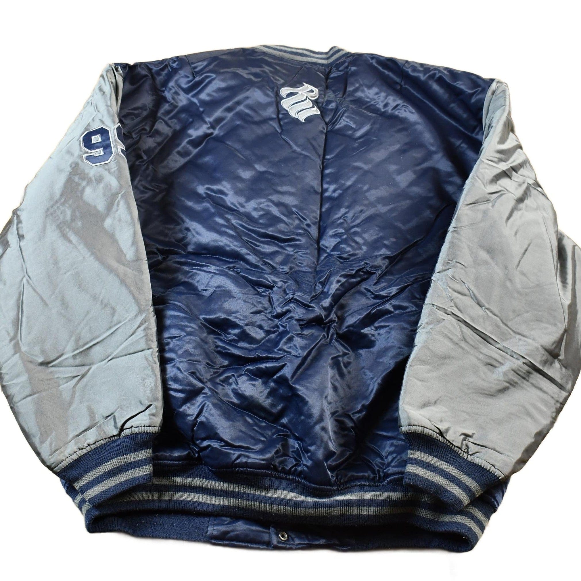 Vintage 1990s Rocawear Embroidered Snap Button Satin Bomber Jacket Men's Large - Image 2