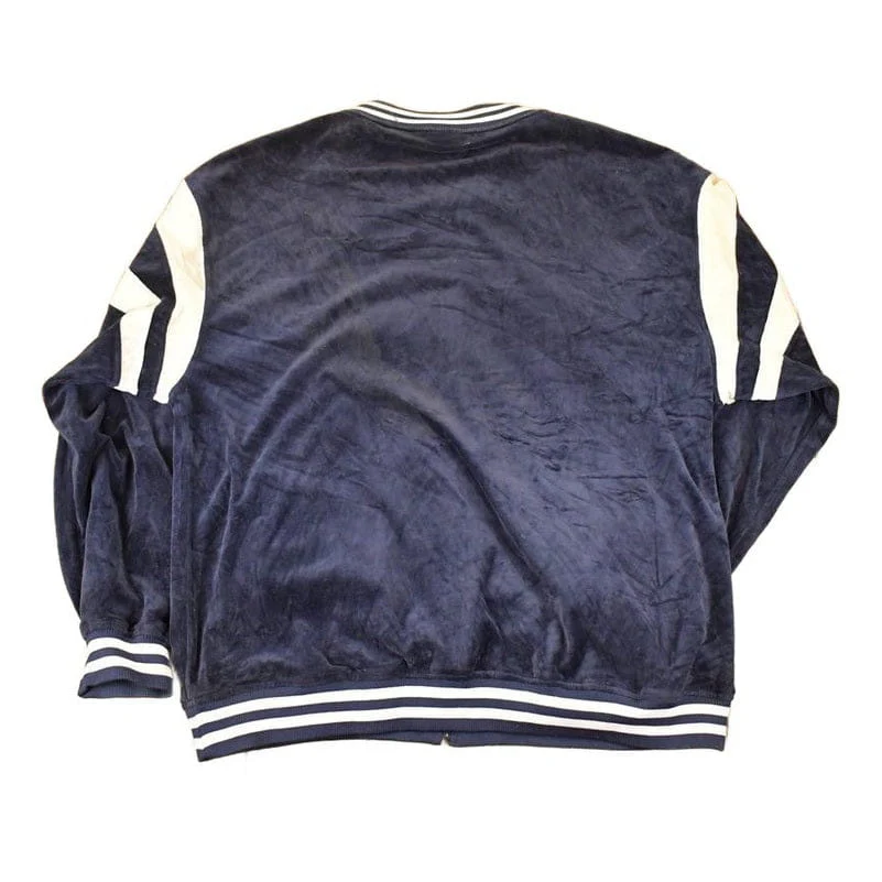 Vintage 1990s Rocawear Embroidered Velour Graphic Full Zip Sweatshirt Mens XXL - Image 2