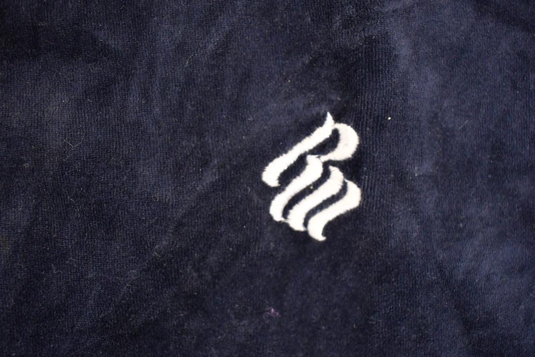 Vintage 1990s Rocawear Embroidered Velour Graphic Full Zip Sweatshirt Mens XXL - Image 3