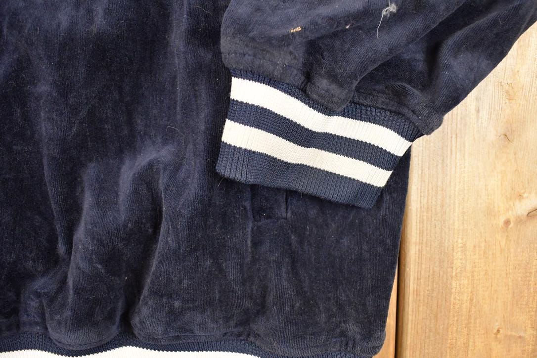 Vintage 1990s Rocawear Embroidered Velour Graphic Full Zip Sweatshirt Mens XXL - Image 4