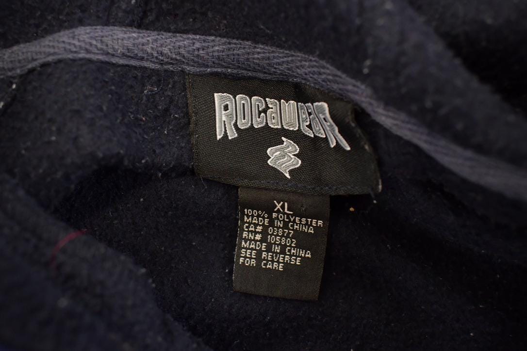 Vintage 1990s Rocawear Hip Hop Fleece Sweater Mens XL - Image 4