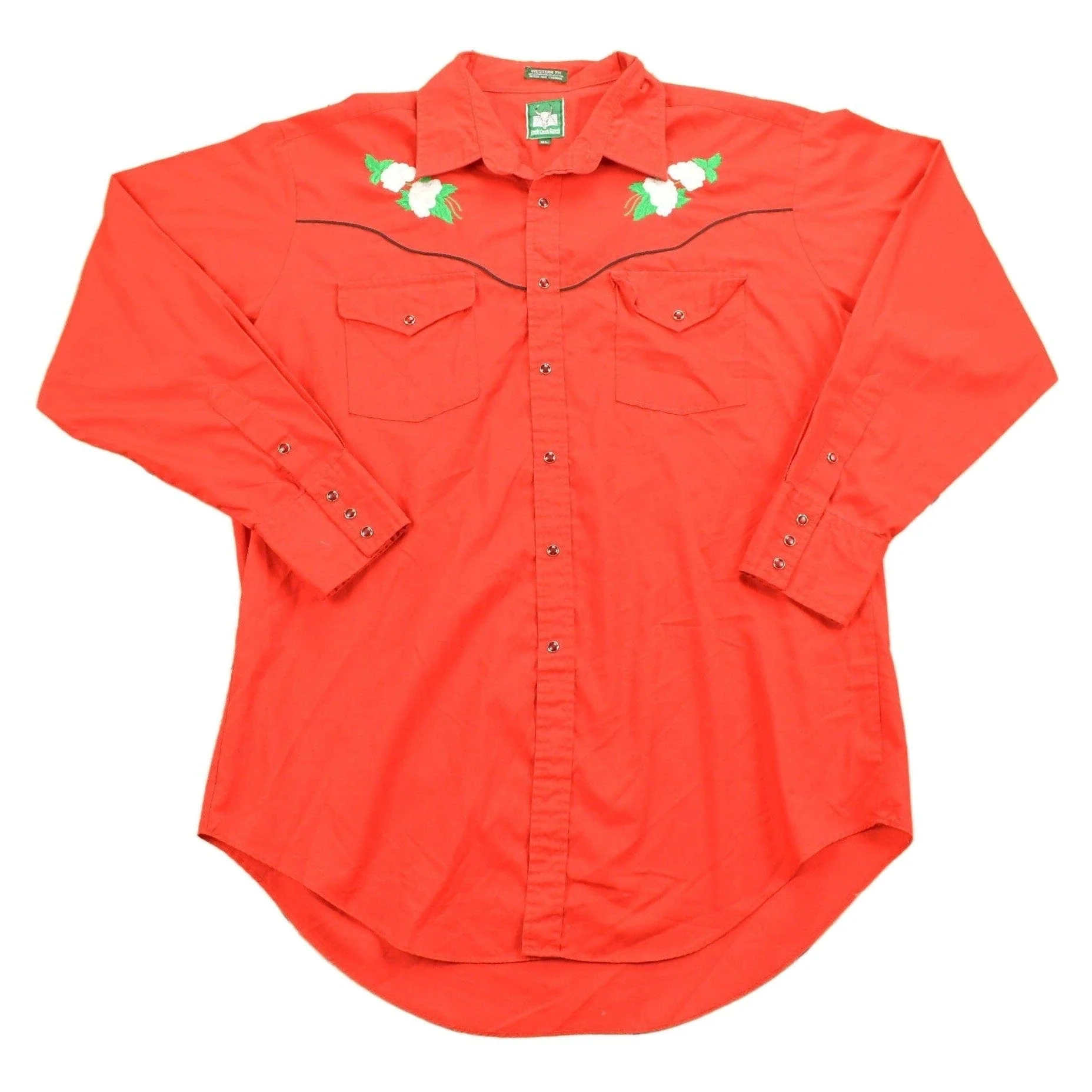 Vintage 1990s Rock Creek Ranch Wester Button Up Shirt Men's XL