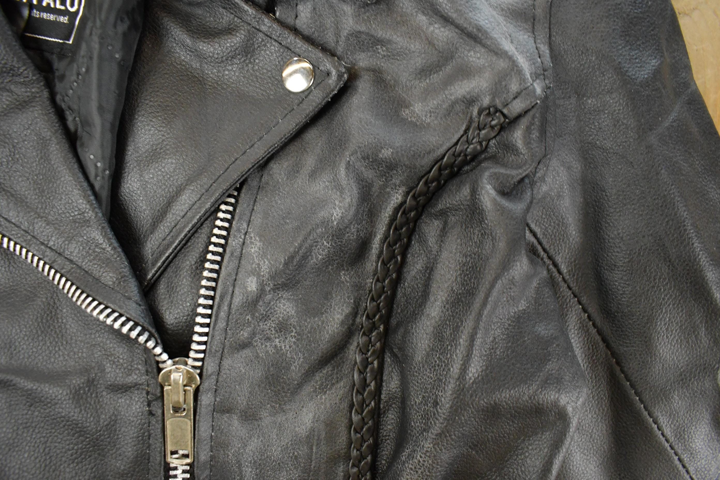 Vintage 1990s Rocky Mountain Hide Leather Motorcycle Jacket Women's S - Image 5