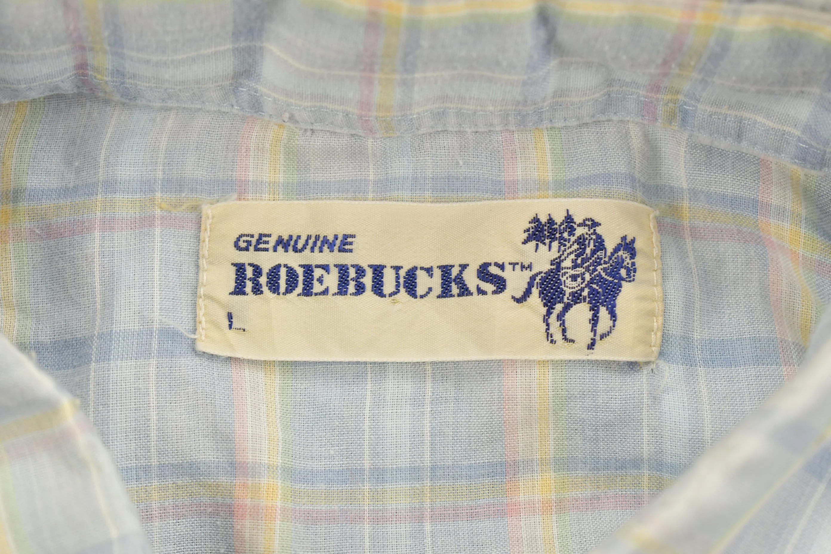 Vintage 1990s Roebucks Flannel Button Up Shirt Men's Large - Image 7
