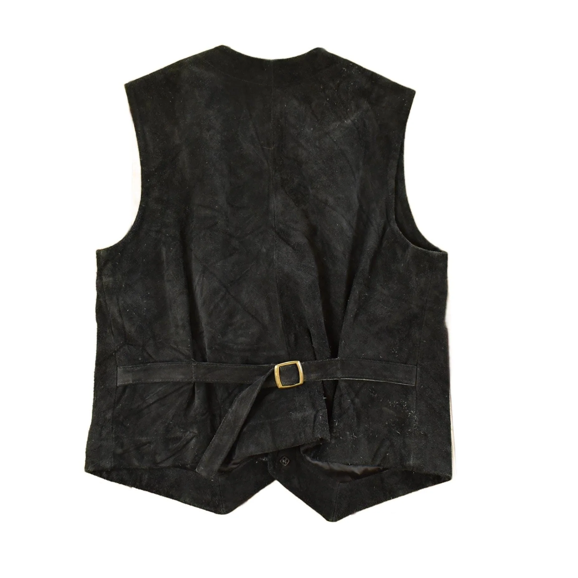 Vintage 1990s Roots Leather Suede Vest Men's Medium - Image 2