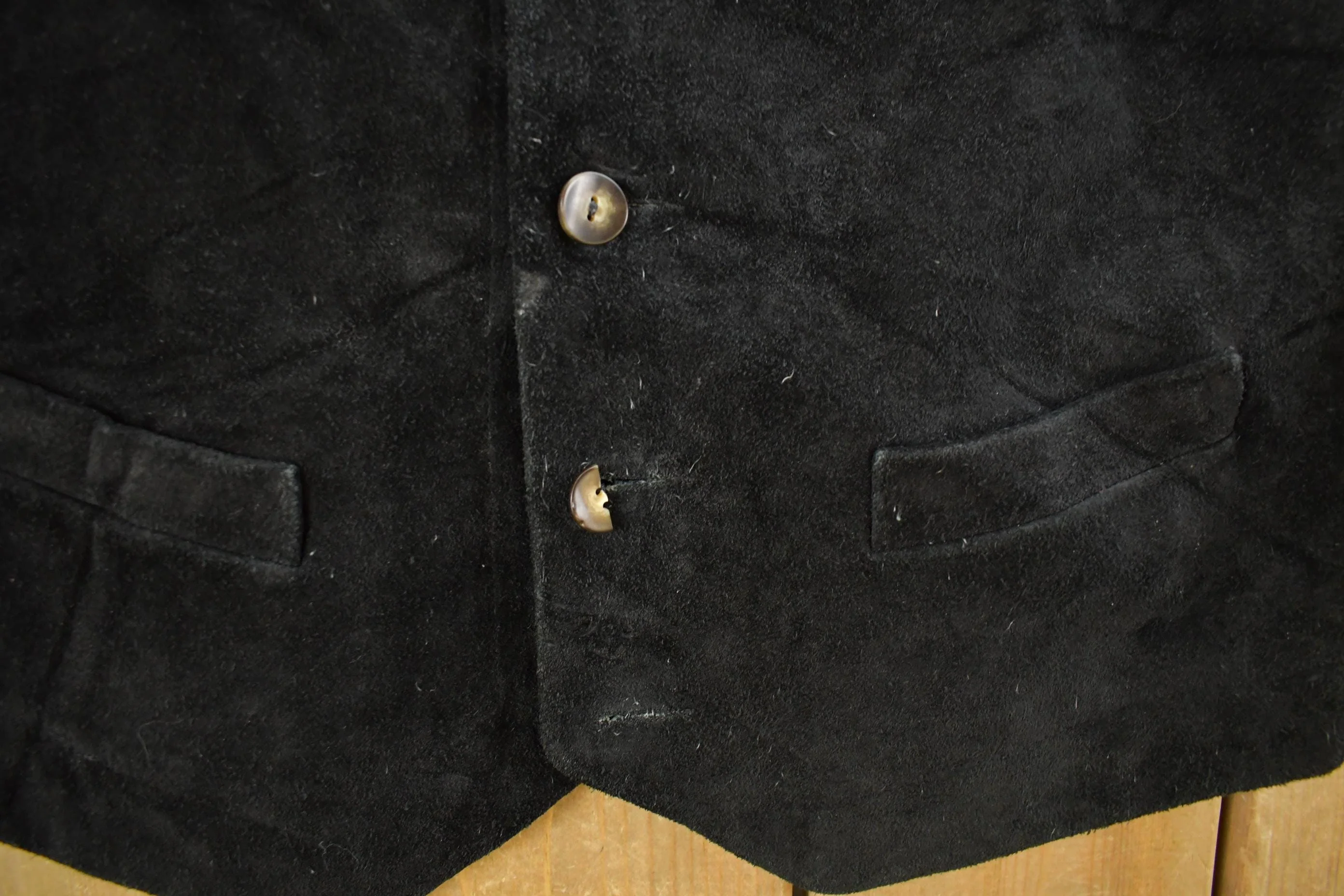 Vintage 1990s Roots Leather Suede Vest Men's Medium - Image 3