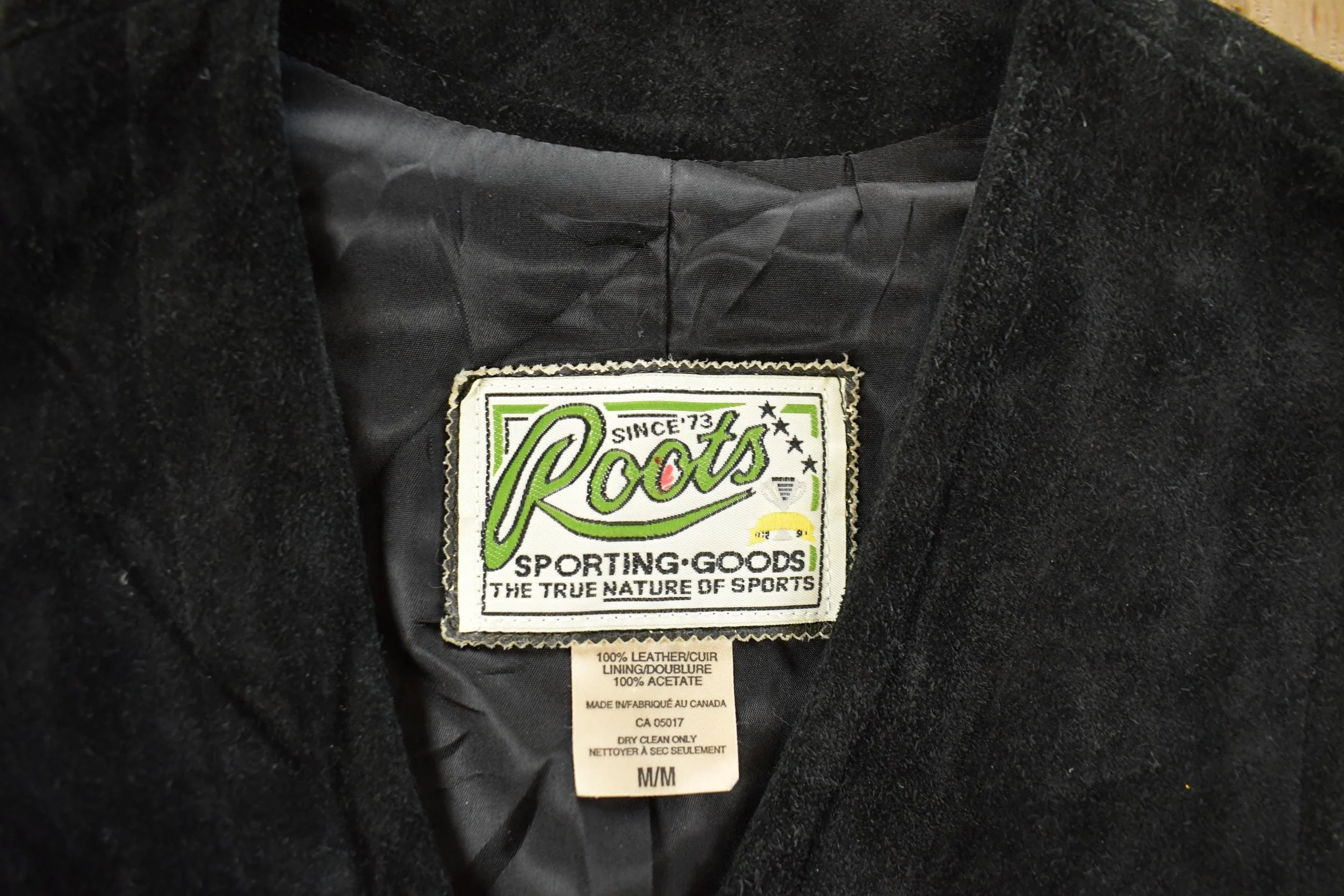 Vintage 1990s Roots Leather Suede Vest Men's Medium - Image 4