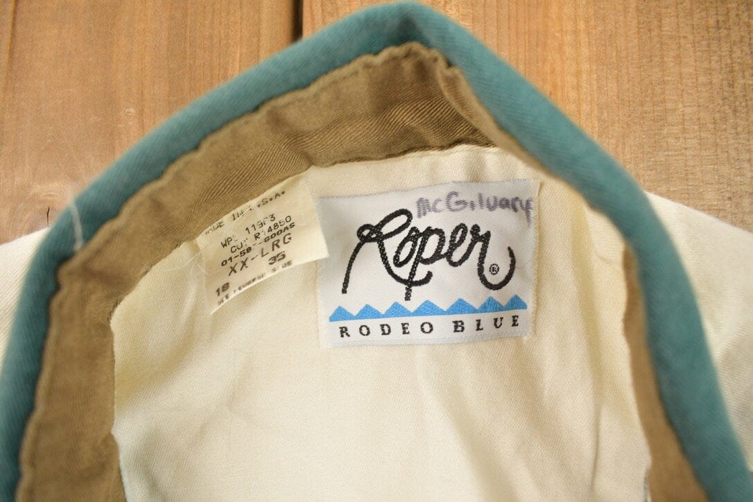 Vintage 1990s Ropen Striped Button Up Shirt Men's 2XL - Image 3