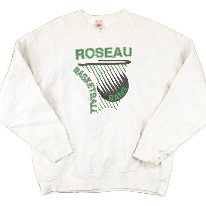 Vintage 1990s Roseau Rams Basketball Crewneck Sweater Mens L