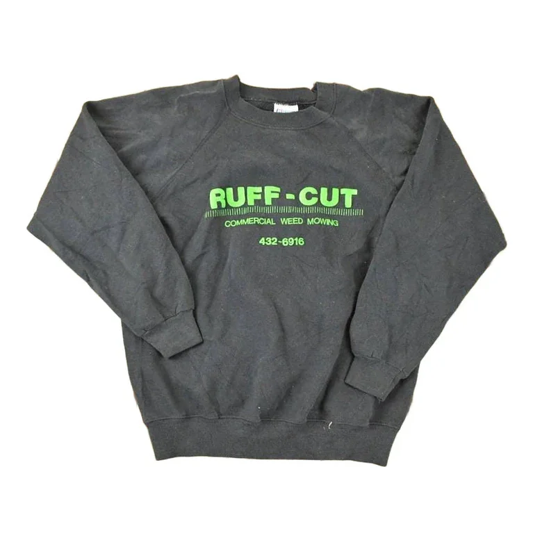 Vintage 1990s Ruff Cut Graphic Print Crewneck Sweatshirt Men's M