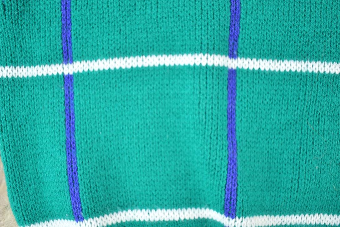 Vintage 1990s Russ Knit Abstract Pattern Crewneck Sweater Vest Women's M - Image 4