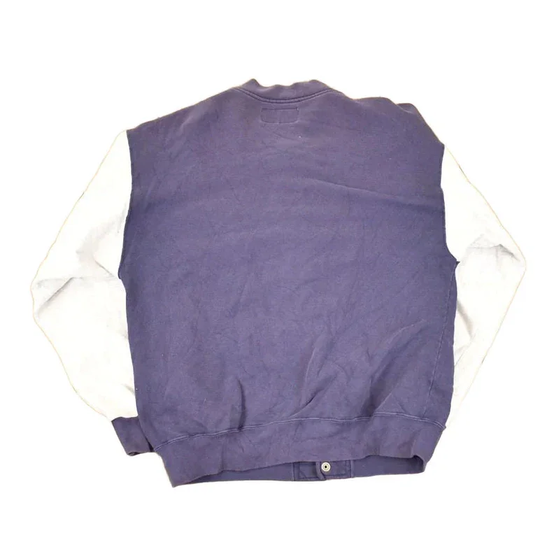 Vintage 1990s Russell Athletic High Cotton CWRU University Button Up Crewneck Sweater Men's L - Image 2
