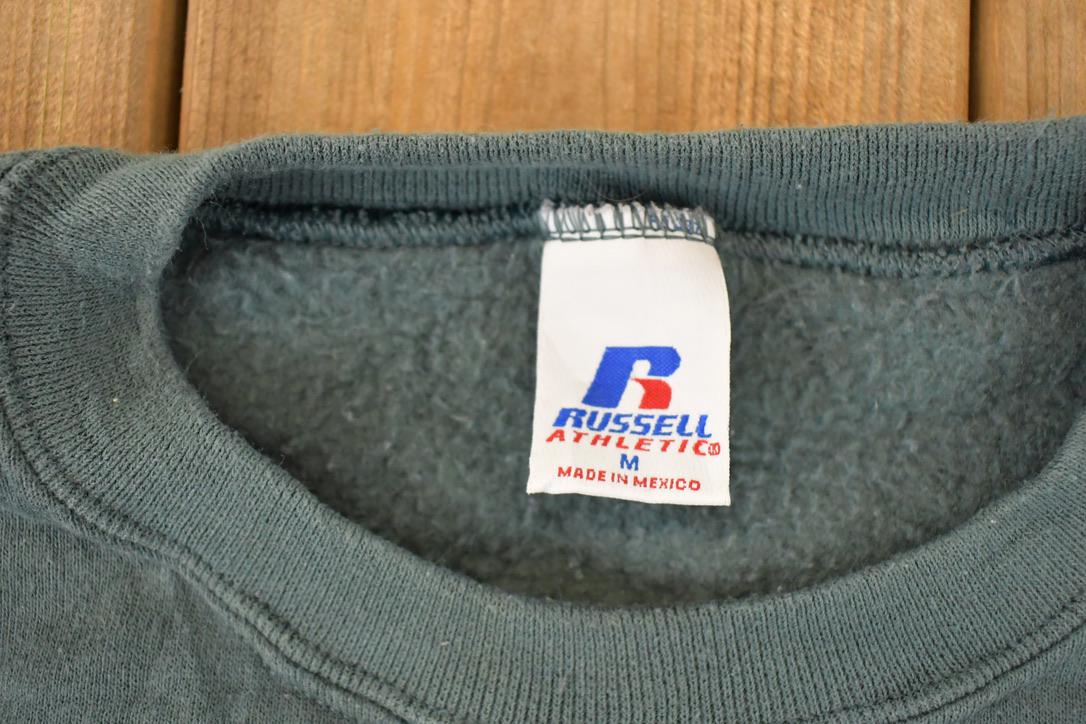 Vintage 1990s Russell Athletics Blank Crewneck Sweatshirt Mens M - Image 4