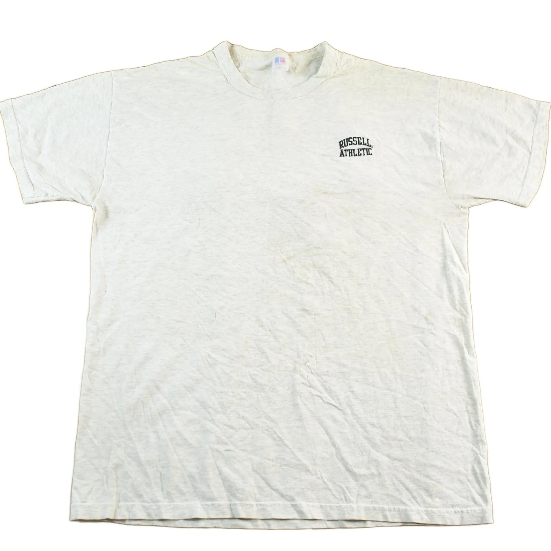 Vintage 1990s Russell Athletics Blank Embroidered T-Shirt Men's Large Men's Medium