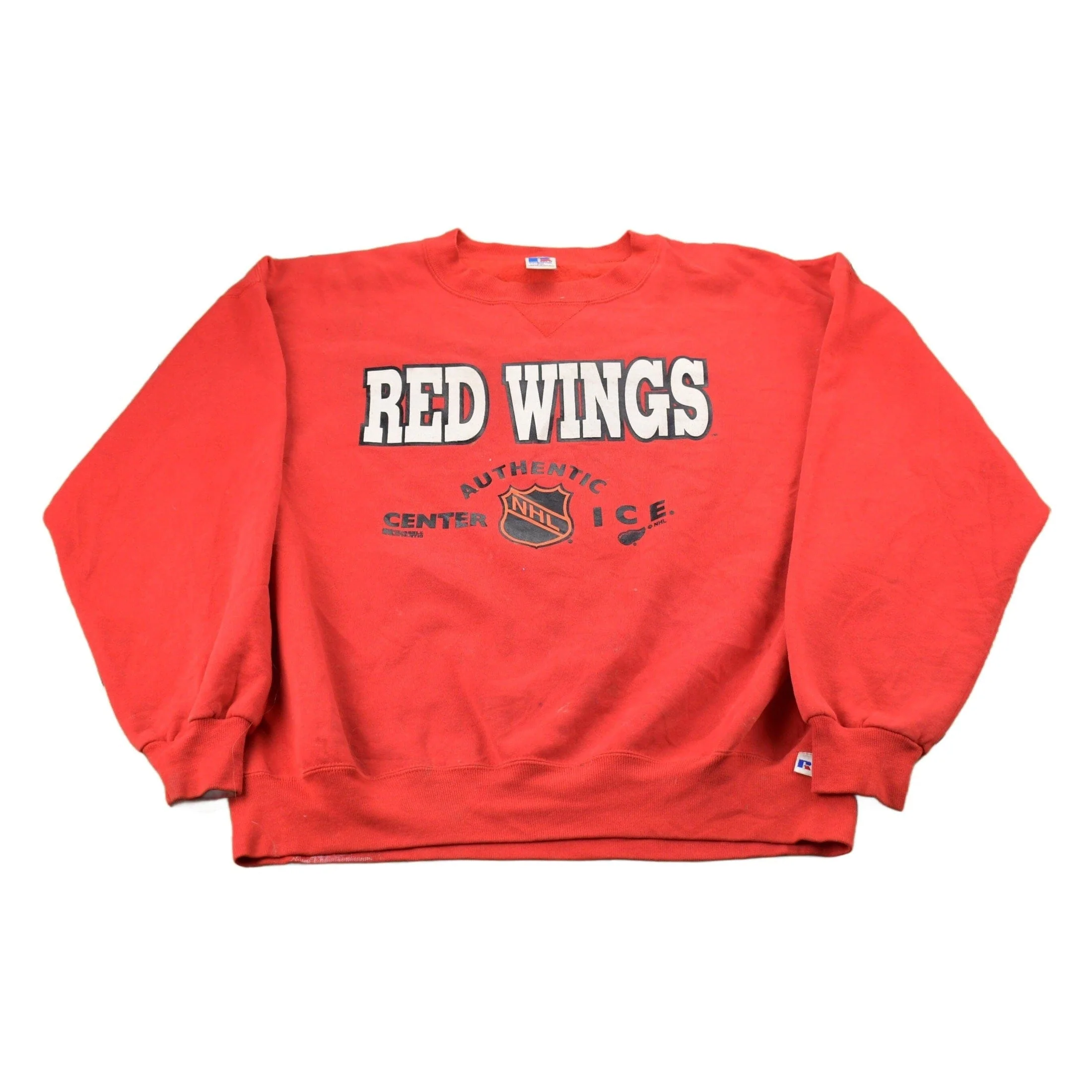 Vintage 1990s Russell Athletics Detroit Red Wings NHL Graphic Sweatshirt Men's 2XL