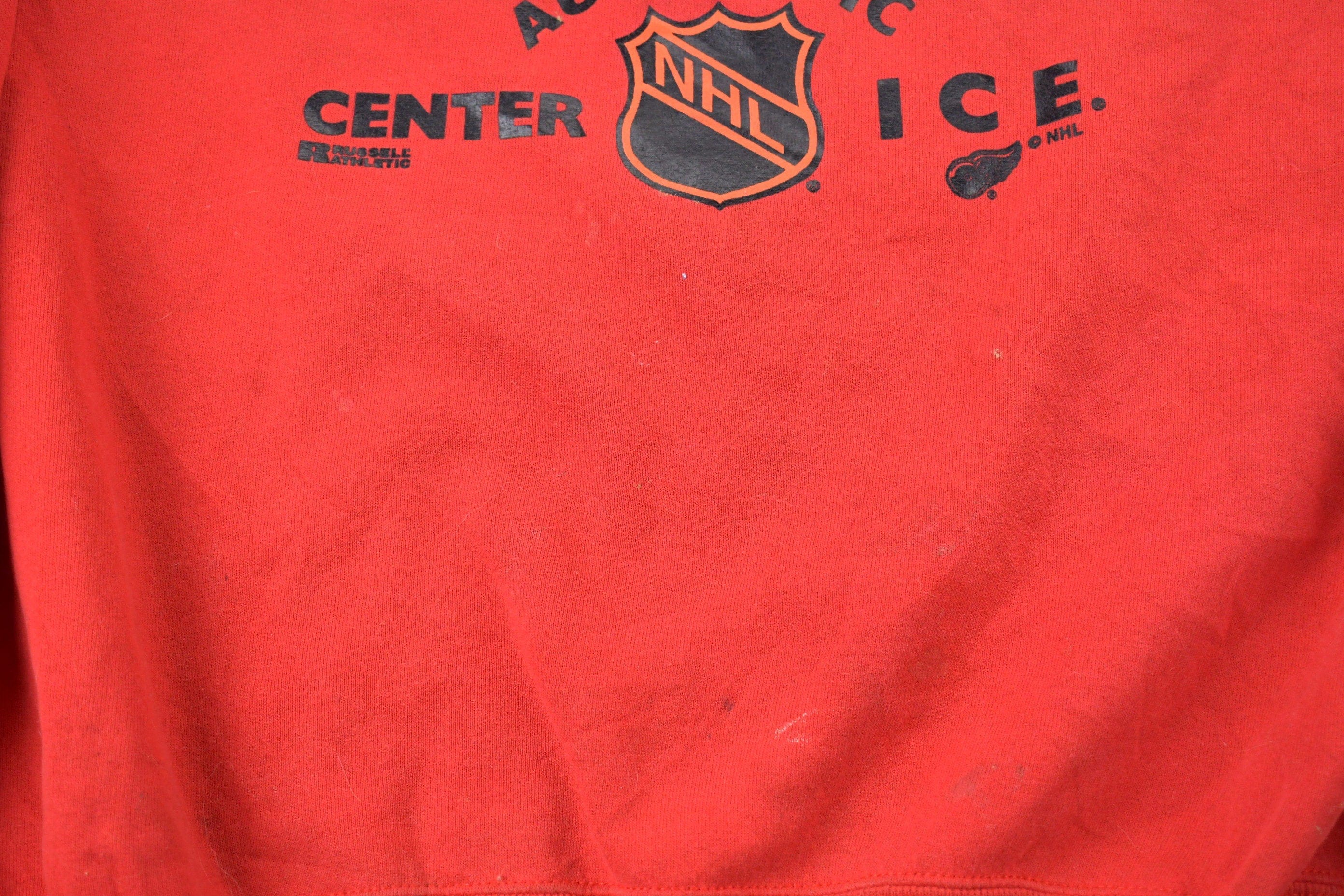 Vintage 1990s Russell Athletics Detroit Red Wings NHL Graphic Sweatshirt Men's 2XL - Image 3