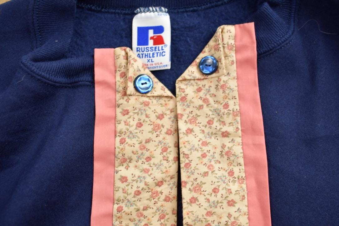 Vintage 1990s Russell Floral Cardigan Sweater Women's S - Image 4