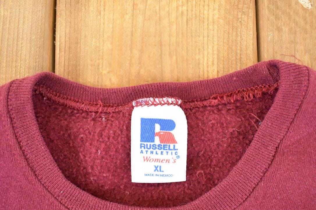 Vintage 1990s Russell Minnesota Embroidered University Crewneck Sweater Womens XL - Image 5