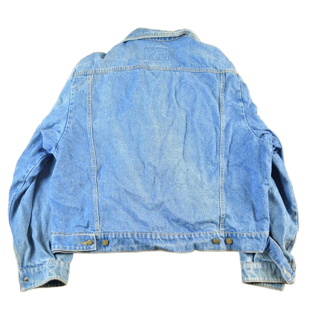 Vintage 1990s Rustler Denim Jean Trucker Jacket Men's Large - Image 2