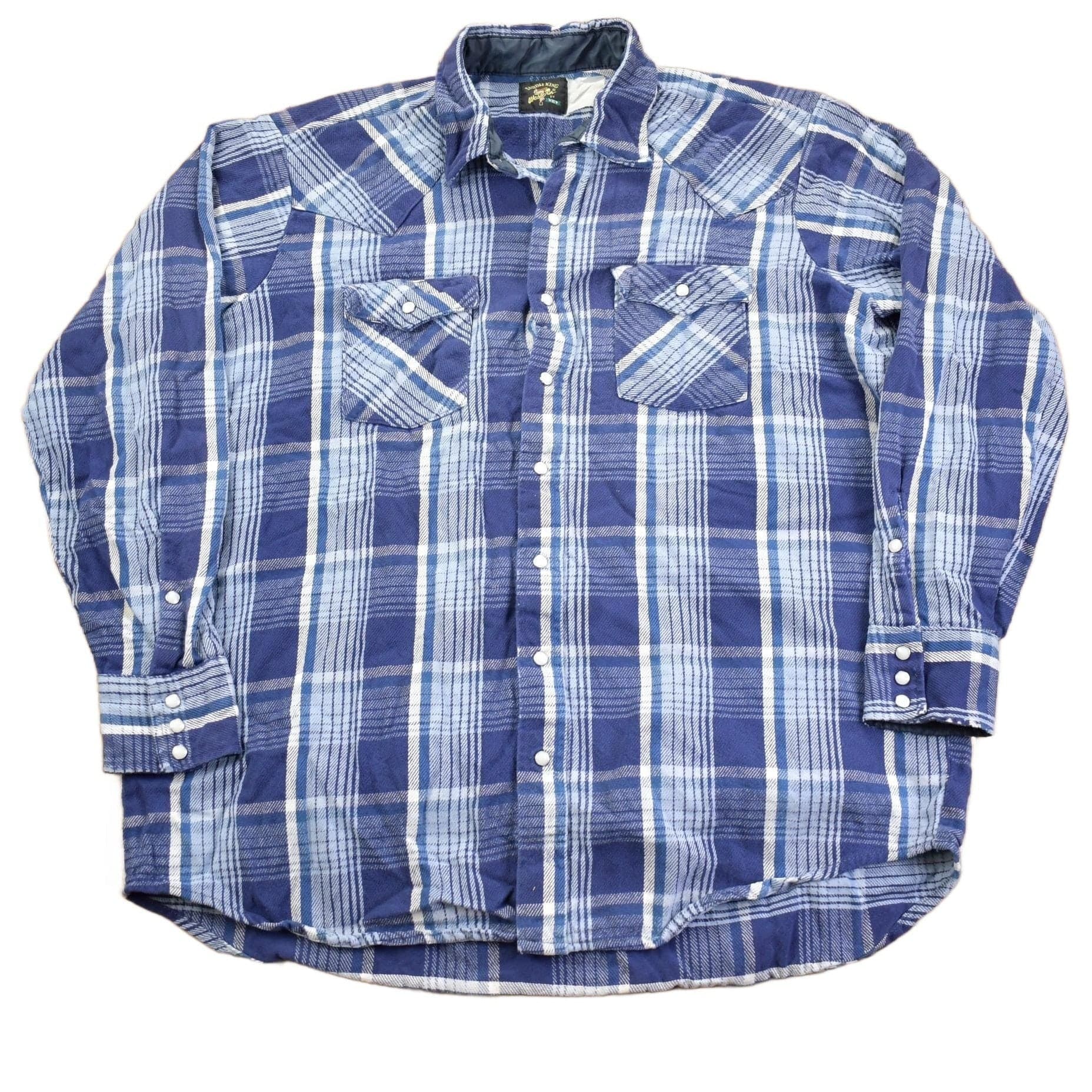 Vintage 1990s Saddle King Western Style Heavy Button Up Shirt Men's XL