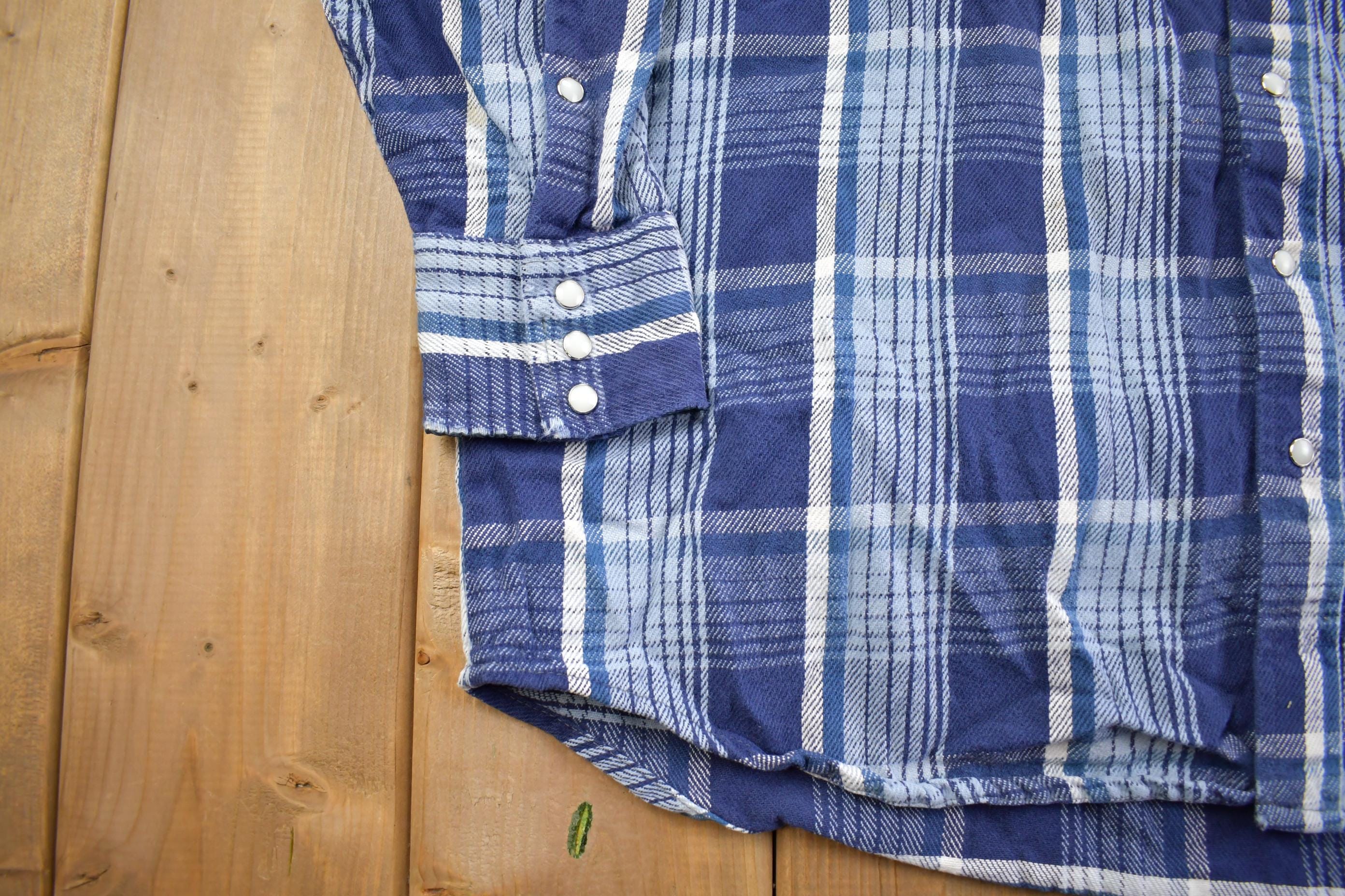 Vintage 1990s Saddle King Western Style Heavy Button Up Shirt Men's XL - Image 4