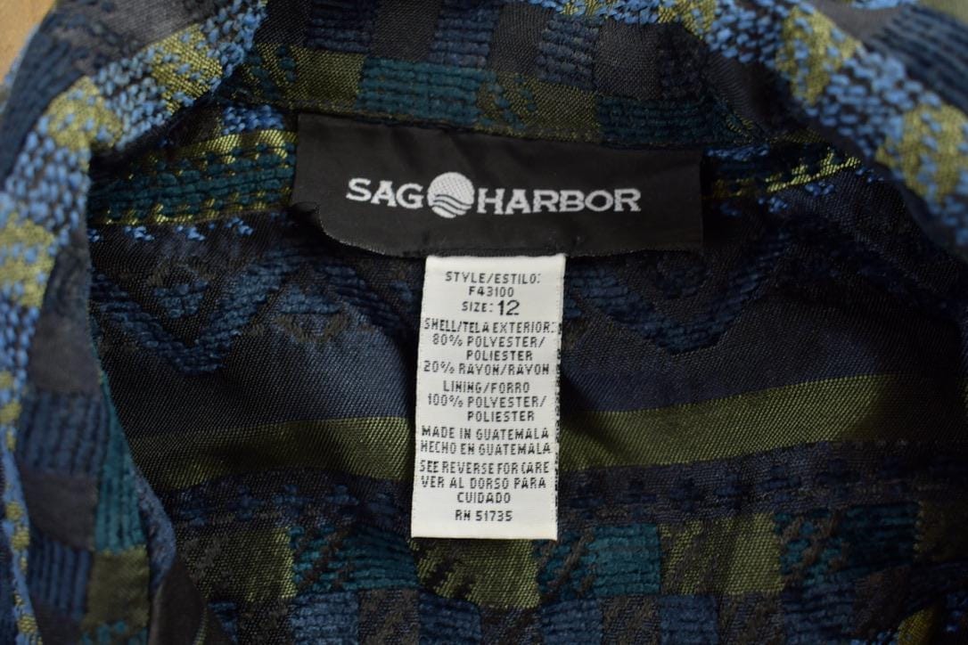 Vintage 1990s Sag Harbor All Over Print Blazer Women's M - Image 3