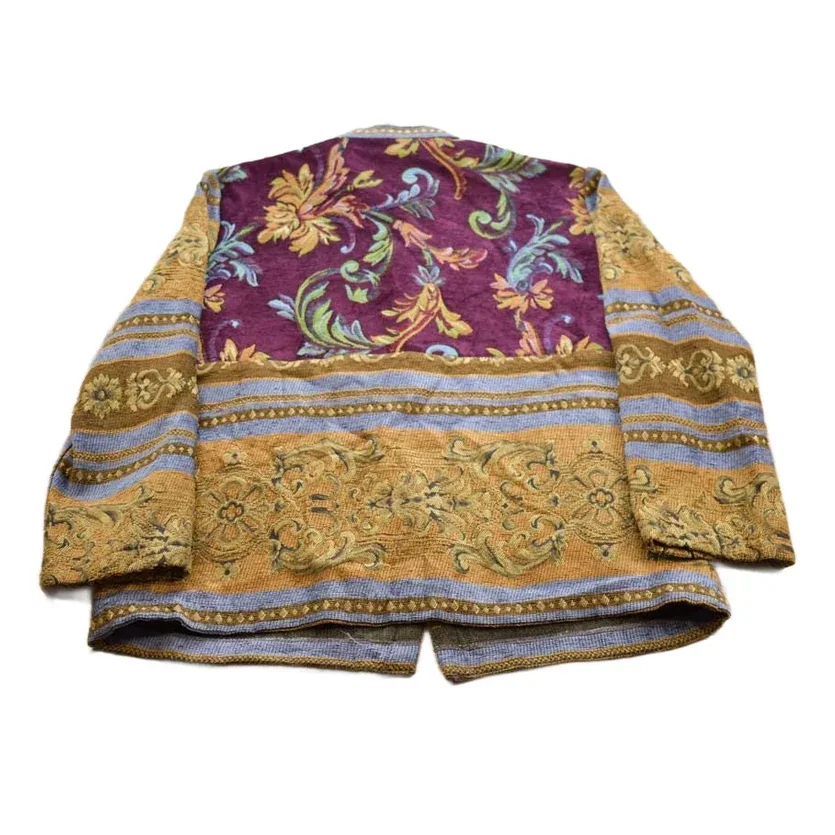 Vintage 1990s Sag Harbor Floral Tapestry Button Up Women's Small - Image 2