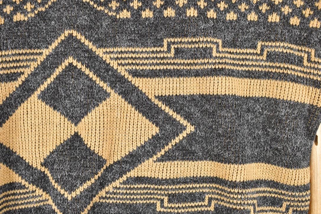 Vintage 1990s Saga Abstract Knit Sweater Men's L - Image 3