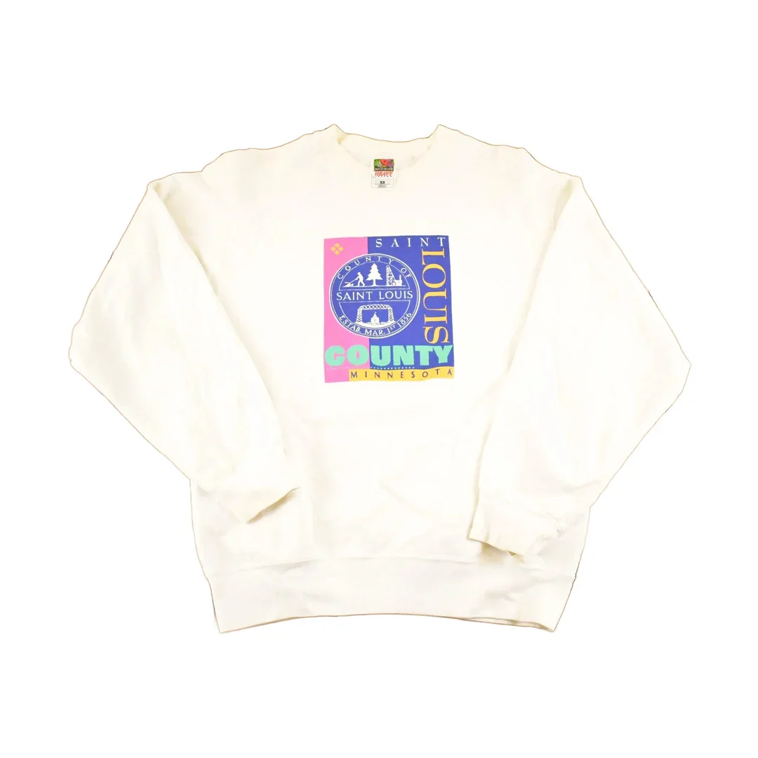 Vintage 1990s Saint Louis County Minnesota Souvenir Crewneck Sweatshirt Men's M