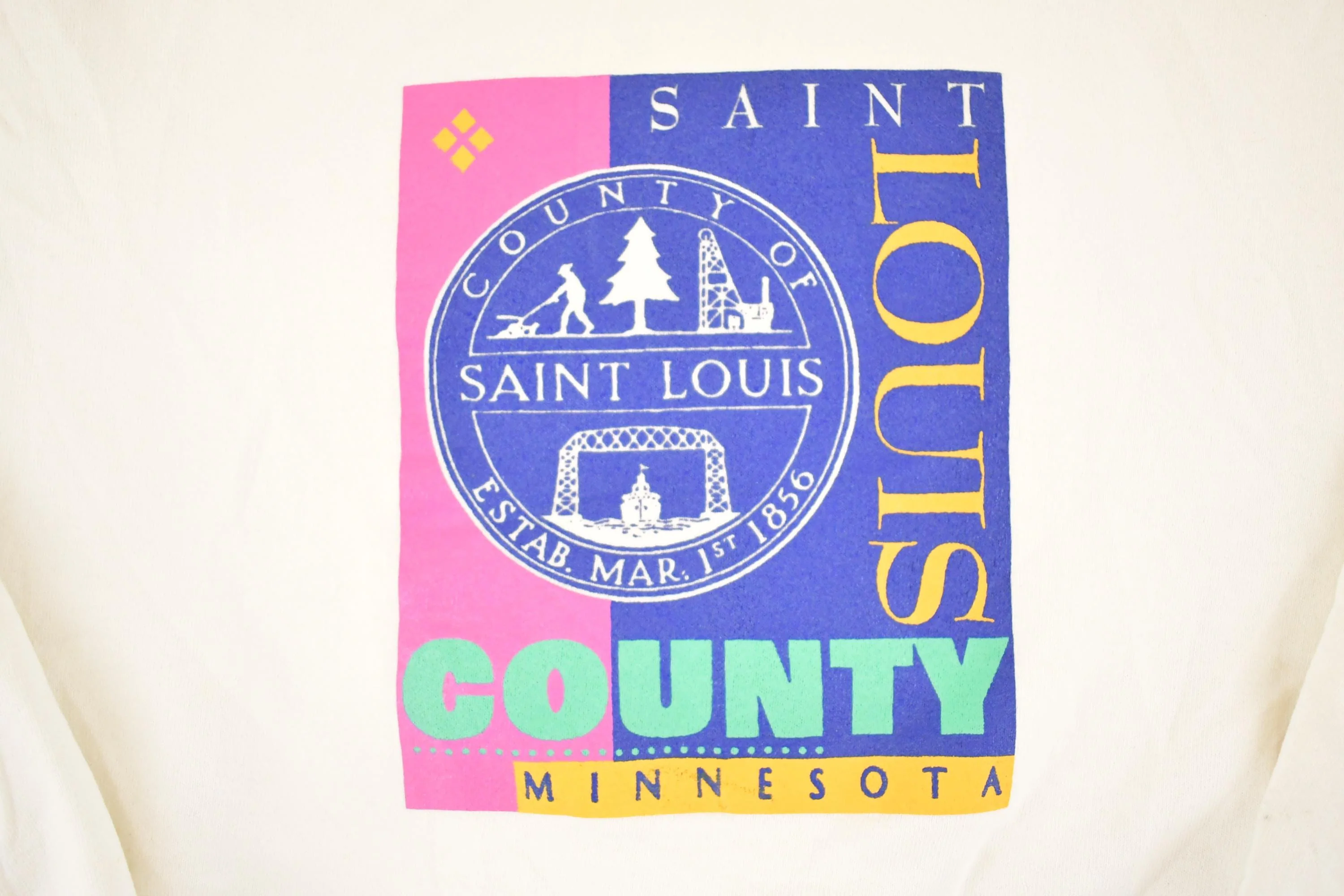Vintage 1990s Saint Louis County Minnesota Souvenir Crewneck Sweatshirt Men's M - Image 3