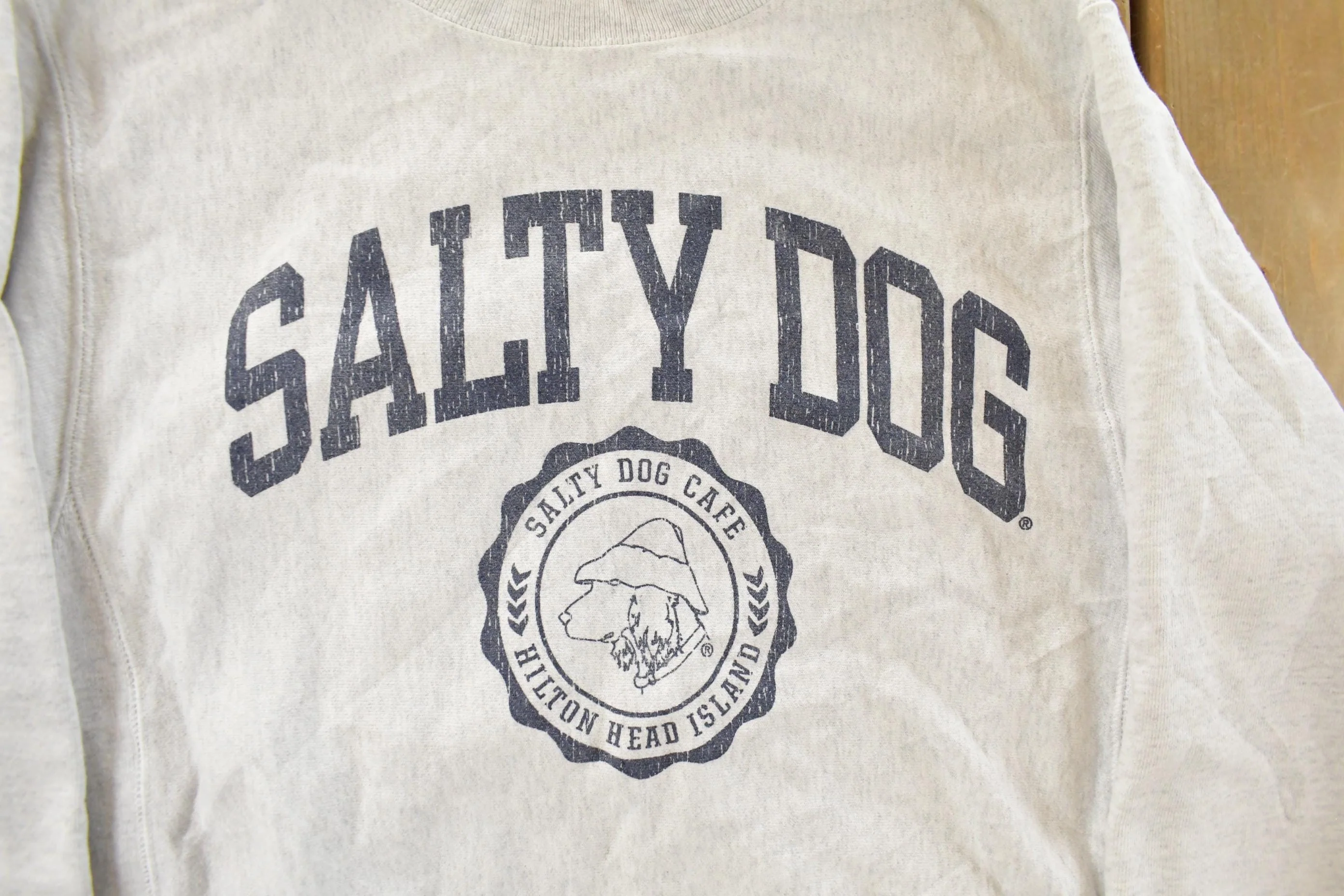 Vintage 1990s Salty Dog Cafe Champion Reverse Weave Crewneck Sweatshirt Men's Small - Image 3