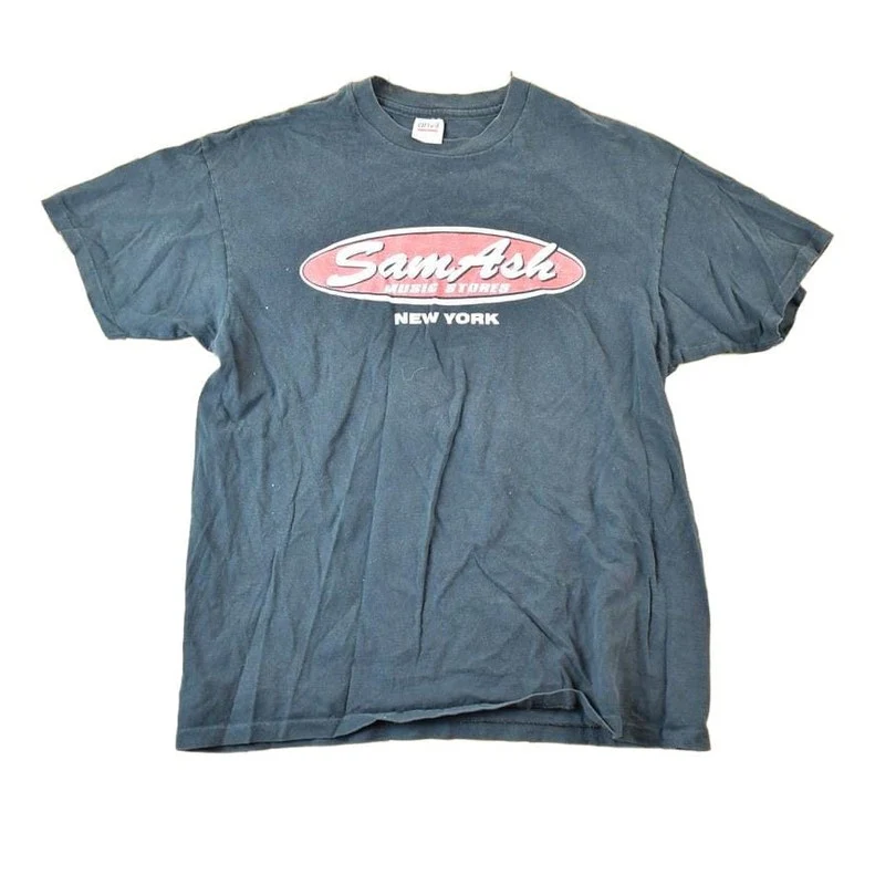 Vintage 1990s Sam Ash Music Stores New York Souvenir T-Shirt Mens L