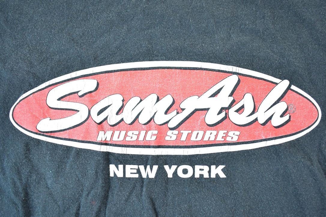 Vintage 1990s Sam Ash Music Stores New York Souvenir T-Shirt Mens L - Image 3