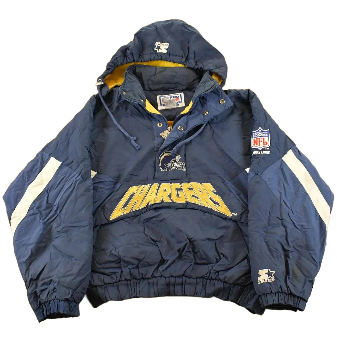 Vintage 1990s San Diego Chargers NFL Pro Line Starter Anorak Jacket Men's M