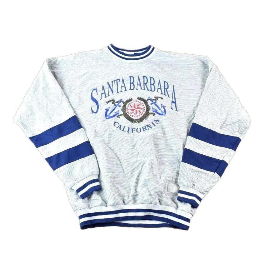 Vintage 1990s Santa Barbara California Crewneck Sweatshirt Made In USA Men's Large